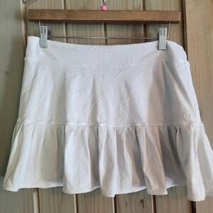 Lilly Pulitzer Tennis Ball Palms Racket Luxletic Textured Print Skort M